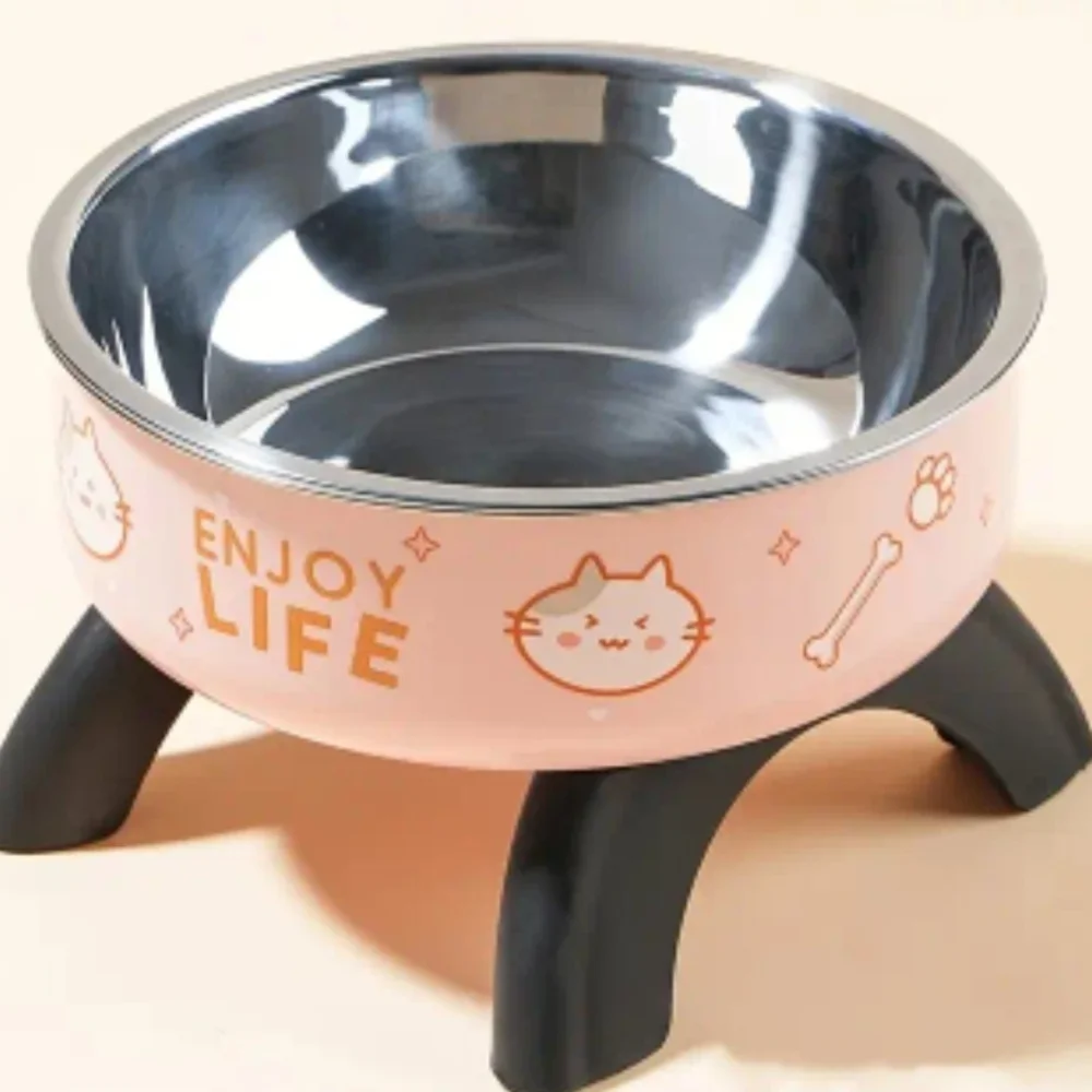 Pink Cat-Themed Bowl